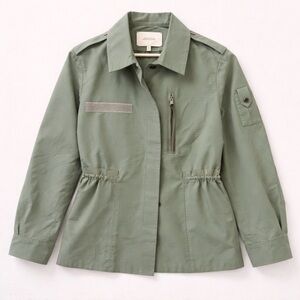 Dorothee Schumacher Military Utility Jacket Size 3 Medium Olive Green